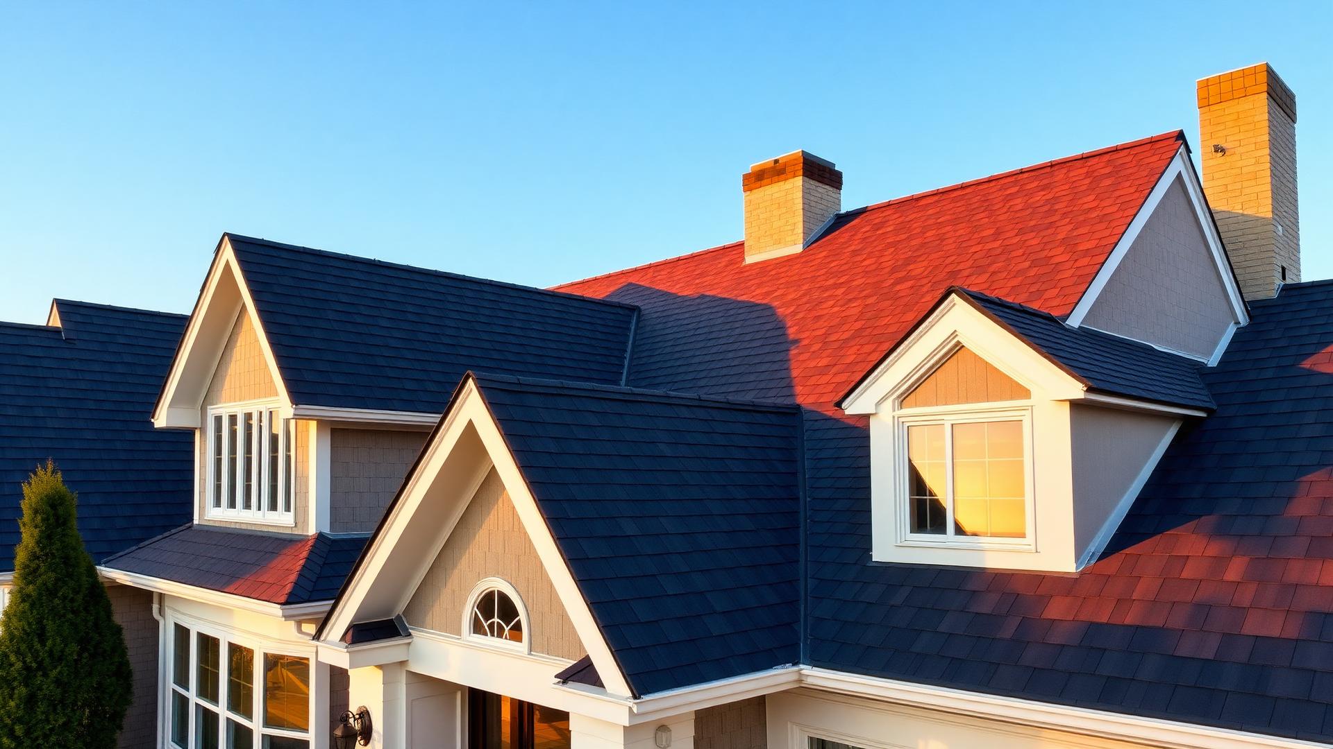 Newly installed architectural shingle roof on an upscale South Jersey home